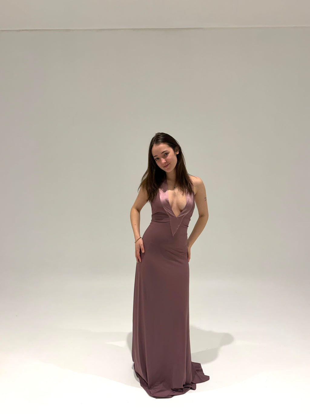 Rosa Gown in Mauve by Ance Gria