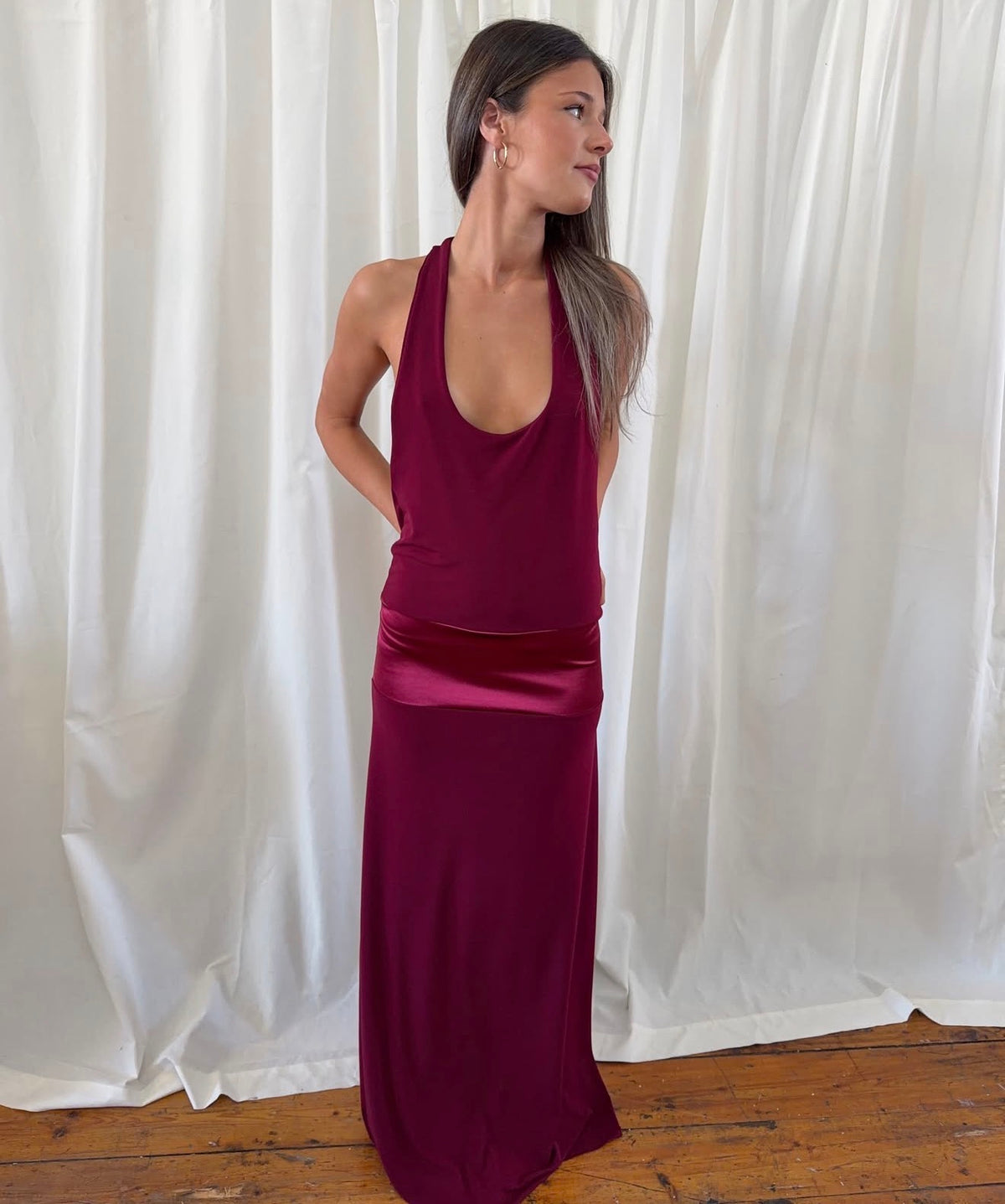 Serena Dress in Ruby by La Marie