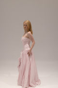 Violette Bubble Hem Maxi in Baby Pink by Aje