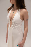Jennifer Cupro Maxi in White by Misha