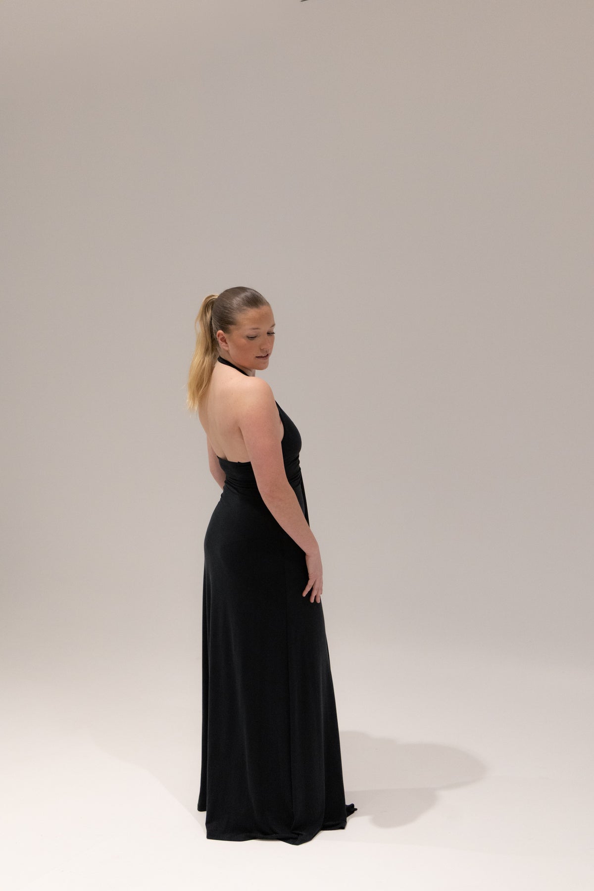 Jennifer Cupro Maxi in Black by Misha