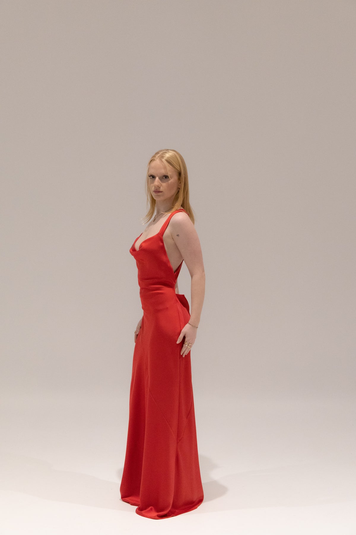 Palermo Cowl Maxi in Red by Kookai