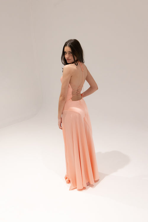 Alix Gown in Coral by HNTR The Label