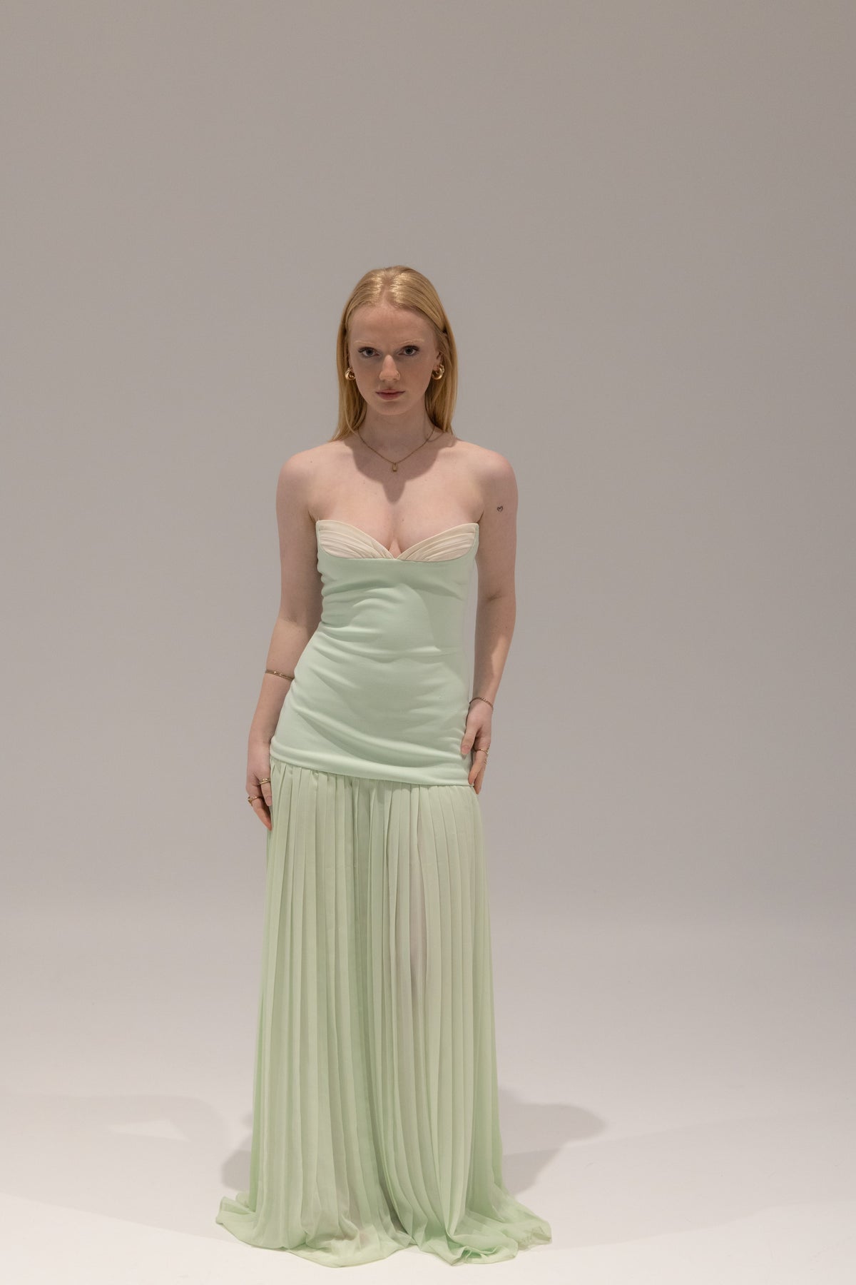 Nicolette Dress in Mint Green by Jefre Sei