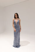 Sapphire Sequin Dress in Dove Grey by Misha