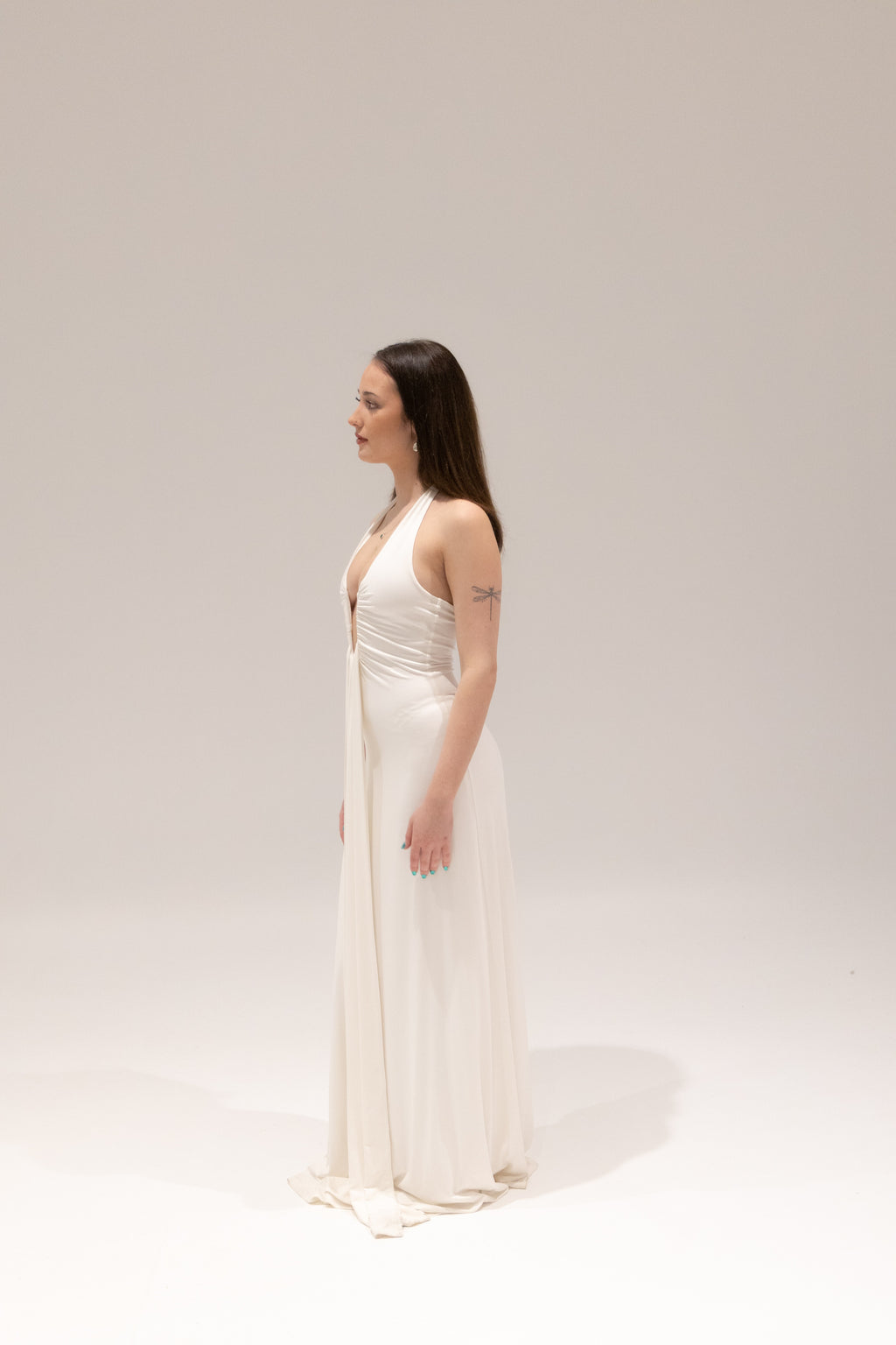 Jennifer Cupro Maxi in White by Misha