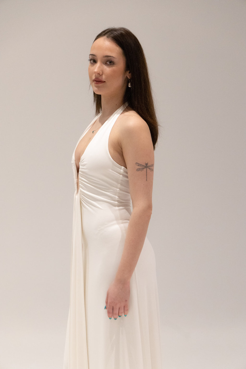 Jennifer Cupro Maxi in White by Misha