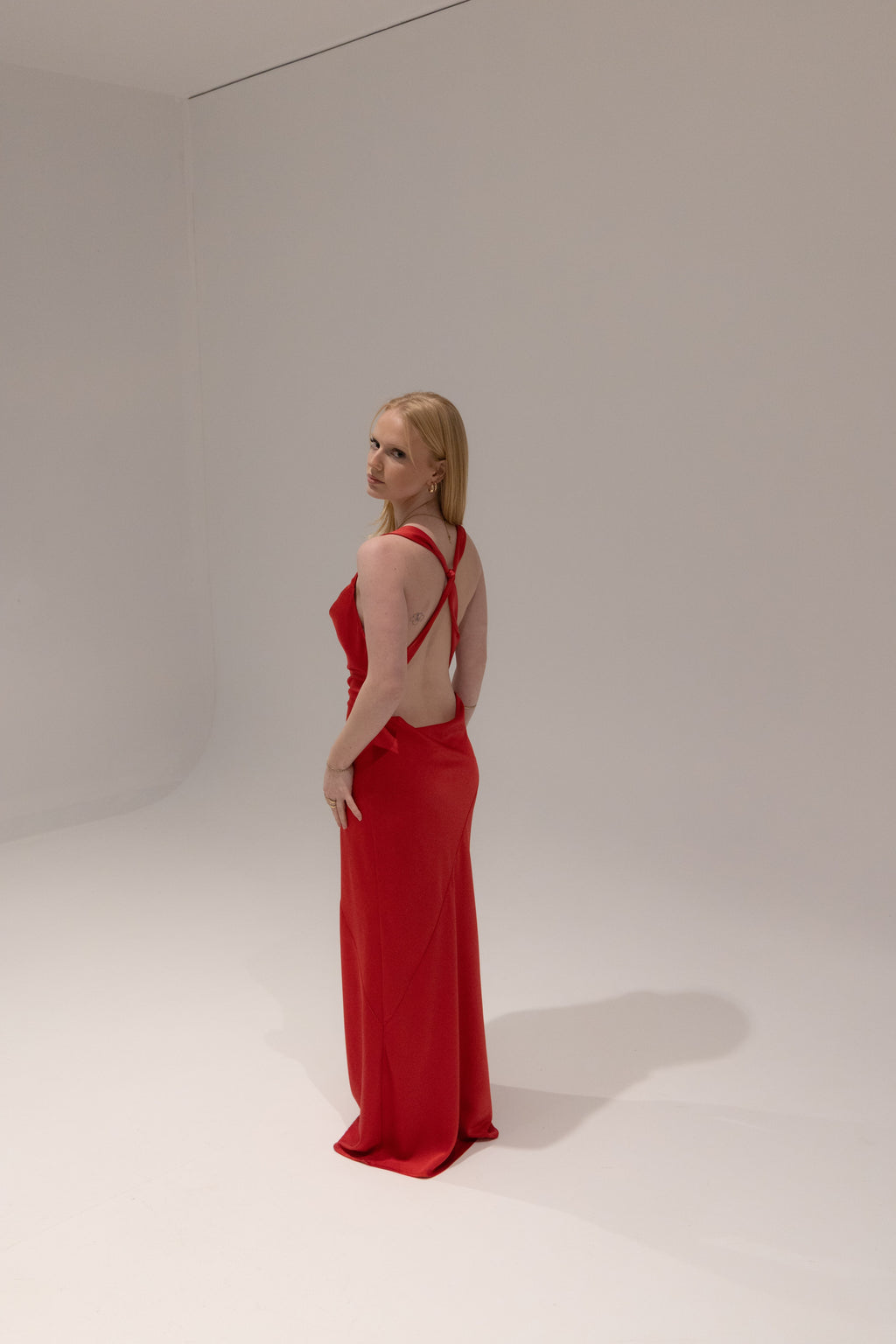 Palermo Cowl Maxi in Red by Kookai