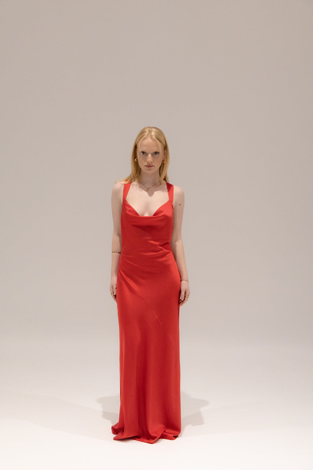 Palermo Cowl Maxi in Red by Kookai