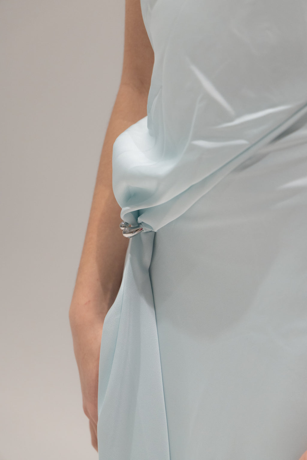 Horizon Satin Maxi in Aqua by Misha