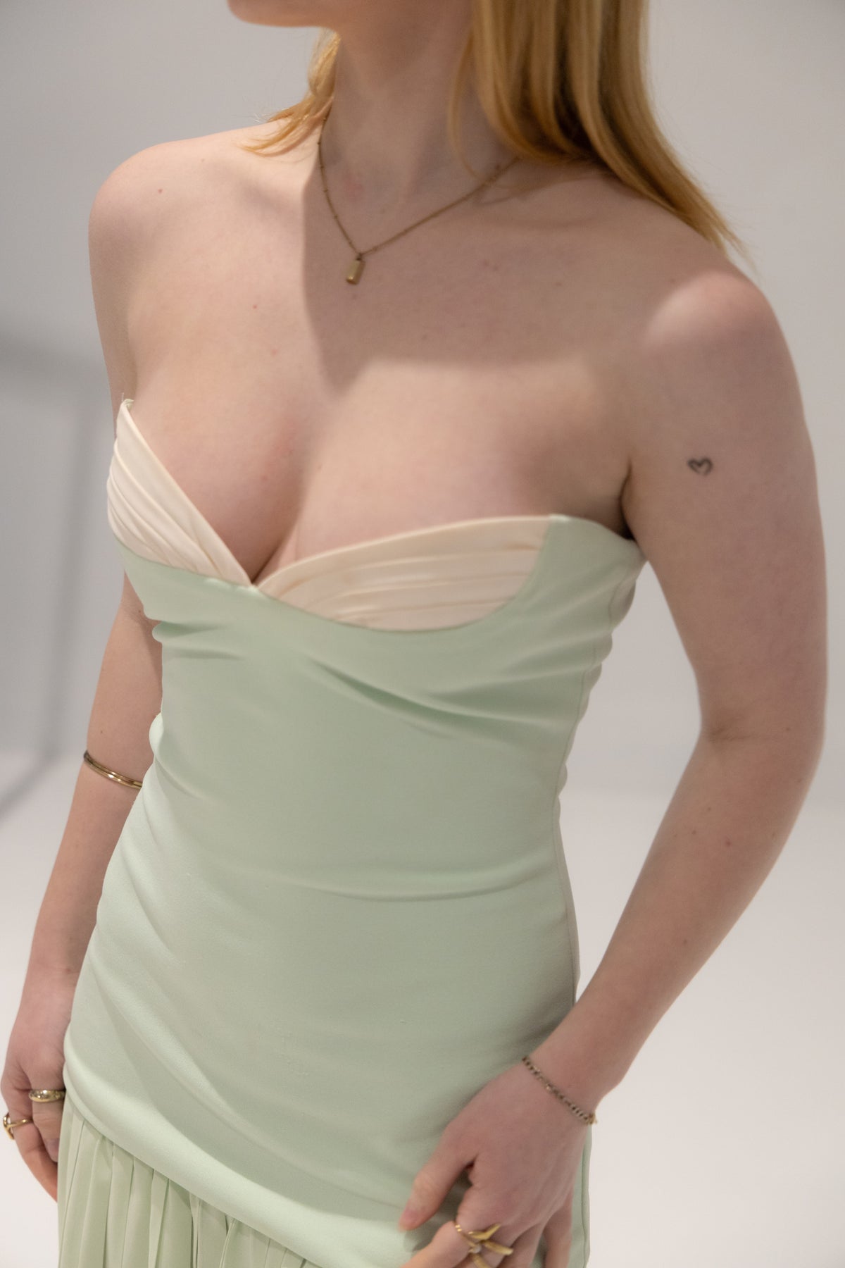 Nicolette Dress in Mint Green by Jefre Sei